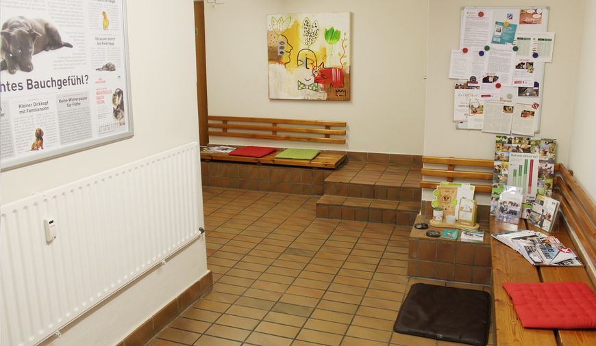 Wartezimmer / Einblicke in unsere Tierarztpraxis in Osnabrück